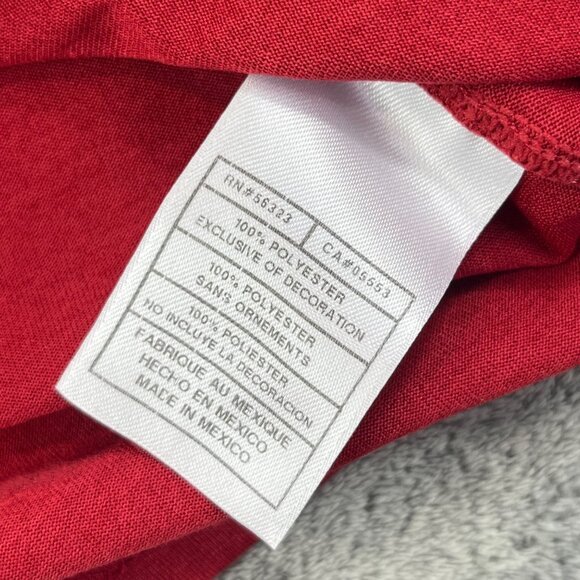 Nike Fit Dry Mens Large Red Athletic Shirt Performance Short Sleeve Training Top - Picture 8 of 10